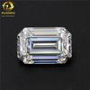Spot moissanite DF retangular reta esmeralda corte jóias incrustadas com pedra com broca micro incrustada com pedra nua Mosan