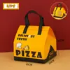 Bolsa Térmica para Entrega de Pizza, Bolsa Desechable de Papel de Aluminio con Empaque Especial, para Hornear Pastel, Té de Leche, Bolsa Tote para Barbacoa, Personalizada