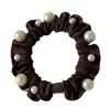 Diademas de Perlas de Alta Gama Estilo Coreano y Japonés, Bandas Elásticas Elegantes Simples y Versátiles para Coletas