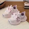 Zapatos Deportivos para Niñas 2026 Primavera Nuevos Malla Moño Perla Suela Suave Transpirables Antideslizantes Versátiles Zapatos para Niños Papá