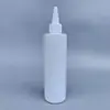Blanco en stock 60 ml100ml botella de hombro plano redonda 200 ml botella de plástico líquido botella fina para limpiaparabrisas de coche pe