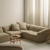 Sofá de Tela de Estilo Tranquilo para Tres Personas Removible y Lavable Minimalista Nórdico Lino Sofá para Varias Personas Sofá Casual para Casa de Huéspedes