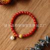 Pulseras de Cristal de Fresa Natural con Múltiples Círculos Estilo Sencillo de Nicho de Instagram Pulseras de Perla Granate de Múltiples Estilos de Círculo Único y Múltiples Círculos
