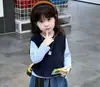 Conjunto de Camiseta sin Mangas Lisa de Otoño para Niña con Solapa Trasera y Jeans Estilo Coreano Dulce Fresco Casual Moderno 2026