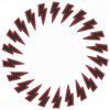 Pegatinas de tela bordadas con rayo, muy populares en Amazon. Sellos bordados para computadora. Parche de rayo rojo para planchar. Productos de AliExpress.