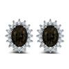 Pendientes de Girasol Caibao Incrustados de Diamantes de Moda y Lujo Completamente Diamantados Rubí Sintético Azul Verde Pendientes de Princesa