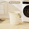 Juego de Cubo de Agua para el Hogar, Lavabo, Cucharón de Agua, Cubo de Plástico Engrosado, Gran Capacidad, Uso Doméstico, Set de Tres Piezas para Baño en Dormitorio de Estudiantes