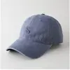 Boné de Baseball Simples Bordado com Letra para Primavera e Verão Moda Casual Unissex para Casais Versátil Mostra o Rosto Boné Pequeno