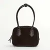 Bolsa de mano simple de gamuza con textura esmerilada para bolos, nueva de principios de primavera, bolso Boston retro para ir al trabajo
