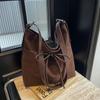 Bolso Retro Esmerilado Transfronterizo para Mujer Otoño e Invierno 2024 Nuevo Gran Capacidad Cruzado Casual Combinable Tote para Viaje