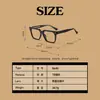 Armazones de Gafas Planas de Estilo Europeo y Americano de Moda para Hombres y Mujeres 88640, Armazón Cuadrado Retro, Luz Azul Antirreflejante, Gafas de Prescripción