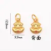 Colgante de gota de aceite de mariposa de la paz y la alegría de oro francés antiguo, accesorios de joyería hechos a mano, collar, pulsera, calabaza, colgante pequeño