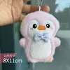 Lindo Pingüino Chirriante Colgante Muñeco de Dibujos Animados Llavero Juguete Decoración de Moño Femenino Venta al por Mayor