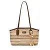 Bolso Tejido de Rayas Arcoíris para Mujer 2026 Nuevo Moda Otoño Bolso de Hombro Único para Debajo del Brazo Bolso Tote de Gama Alta para el Trabajo