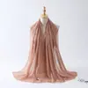 Xale Malásio de Cor Sólida em Chiffon Novo Modelo Feminino Mais Vendido Transfronteiriço Amazon Aliexpress