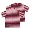Camiseta Rayada con Bloques de Color de Marca de Nicho de Moda Estilo Americano para Hombres y Mujeres, Verano 2026 Nueva Holgada Casual Versátil de Manga Corta