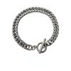 Pulsera de Estilo Frío Nicho Lujo Ligero Diseño para Mujer Elegante Simple Cadena Cubana Gruesa Cadena OT Joyería para Hombre y Mujer