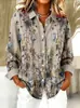 Camisa casual de manga larga para mujer, europea y americana, transfronteriza, con estampado digital 3D, temática navideña, disponible en Amazon