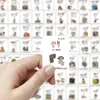 100 Hojas/Caja Pegatinas de Caja de Dibujos Animados 2D de Anime Japonés Pegatinas de Avatar 3D de Celebridades Hombres Guapos y Mujeres Hermosas