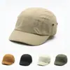 Gorra de béisbol de seis piezas con visera corta transfronteriza, impermeable y de secado rápido para hombre, gorra de protección solar para mujer, para exteriores, de verano, para todo tipo de partidos.