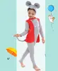 Disfraz de Gato y Ratón Nocturno para Niños Disfraz de Baile de Animales para Niños Disfraz de Actuación para Niños Disfraz de Gatito y Ratón