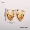 Pendientes Populares Europeos y Americanos de Acero Inoxidable para Mujer, Lujo Accesible Pendientes Elegantes Retro Transfronterizos U Joyería de Acero de Titanio de Gama Alta