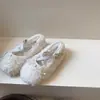 Sapatos Infantis Estilo Ballet Crianças Pequenas Sapatos de Algodão Meninas Sapatos Peludos Mais Veludo Bebê Princesa Sapatos de Algodão de Duas Camadas Inverno 2026