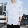 2024 Ropa de Protección Solar de Secado Rápido de Seda Helada Chaqueta Ligera con Capucha para Hombre de Verano Ropa Exterior Transpirable para Hombre Ropa de Protección Solar