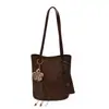 Bolso de hombro tejido de moda para mujer, bolso cruzado casual versátil para madre e hija, bolso tipo cubo elegante y con estilo para el día a día