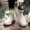 Nuevas Botas de Lluvia para Hombre 2024 Suela Gruesa Antideslizantes Impermeables Botas de Lluvia Cortas Tendencia de Moda Ropa Exterior Resistentes al Desgaste Zapatos de Goma Cocina