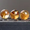 Pirâmide Natural Torre Amarela Cristal Amarelo Contas Redondas Contas Soltas Pulseira de Corrente Longa DIY Acessórios de Corrente DIY