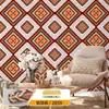 Pegatinas Retro Bohemias Autoadhesivas Impermeables y a Prueba de Moho Pegatinas de Pared Decoración de Renovación de Paredes de Dormitorio Papel Tapiz Ecológico