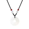 Collar Colgante Rueda de la Fortuna Calcedonia Pixiu Hebilla de Seguridad Colgante de Jade Colgante de Jade para Hombres y Mujeres Parejas Estilo Chino de Nicho Colgante