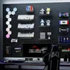 Sala de eSports Textura de Fibra de Carbono Plástico Tablero Perforado Accesorios DIY Estante de Almacenamiento Montado en Pared Sin Taladro Estante de Almacenamiento de Gama Alta