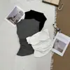 3654 # Camiseta elegante de manga corta con pliegues y ceñida a la cintura para mujer, perfecta para el verano. Diseño único y hermoso, corte ajustado, sin mangas y de longitud corta