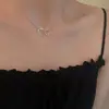 Collar de Anillos Entrelazados Mobius para Mujer, Estilo Minimalista, Versátil, Sencillo, Lujo Ligero, Cadena para Clavícula de Círculo Irregular