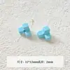 [Wangyang] Material e acessório para corrente de celular DIY temático de queijo Hello Kitty pintada de azul e branco em formato de estrela de acrílico