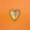 Tela de Cuadros Rayados Sencilla Parche de Corazón Bordado por Computadora Accesorios para Ropa Bolsas Decoración Material DIY Parche Parche