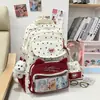 Mochila Fofa de Gato Estrela para Alunos do Ensino Fundamental, Mochila de Grande Capacidade para Alunos do Ensino Médio, Mochila Ita Estilo Fresco para Meninas, Bolsa de Boneca