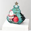 Pegatina decorativa navideña transparente con marca de agua, feliz Nochebuena, regalo de manzana y fruta, etiqueta decorativa.