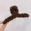 Pinza de Tiburón de Felpa Brillante Grande de 13 cm para Otoño e Invierno con Gran Volumen de Cabello, Pinza de Pelo Caliente Versátil, Versátil y de Moda