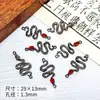 Serie Roja y Negra Guirnalda de Mariposa Rosa Colgante de Aleación Pulsera DIY Hecha a Mano Collar Colgante de Pulsera Accesorios de Joyería