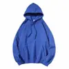 Sudadera con capucha de color liso básica informal americana para hombre en otoño e invierno, marca de moda, forro polar, holgada, color burdeos, top chaqueta