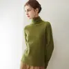 Suéter de cachemira suave premium listo para usar para mujer, 100% cachemira pura, tejido de cuello alto apilado, suéter base de corte holgado