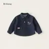 Ropa para Niños Youbao Chaqueta para Niñas Primavera y Otoño Nueva Chaqueta de Mezclilla de Color Sólido con Cuello Solapa para Niños Pequeños Top para Bebé para Exteriores