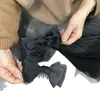 Pinza de Plátano con Lazo de Satén Estilo Coreano para Mujer, Pinza Vertical para Cola de Caballo Alta, Pasador Elegante, Accesorio para el Cabello para Realzar el Volumen, Pinza de Tiburón