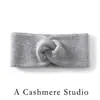 Faixa de Cabelo de Cashmere Mesclado Cor Sólida para Mulheres, Elástico de Cabelo Externo Tricotado, Laço Doce, Acessório de Cabeça Outono e Inverno, Faixa de Cabelo Externa