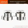 Conector Rosqueado Interno e Externo de 4 Pontos Conector de Extensão em Aço Inoxidável Extensão de Aço Inoxidável 201 Extensão de Válvula Angular de Parede