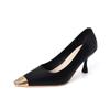 Tacones Altos para Mujer, Nuevo Estilo Primavera y Otoño 2025, Elegantes Tacones de Aguja, Punta Cuadrada, Estilo Coreano, Diseño de Nicho, Estilo Socialité Francés