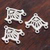 Zhongxing joyería antigua diy color cobre puro que conserva el color plata accesorios de conexión porosa adorno para la cabeza de palacio accesorios de horquilla hechos a mano